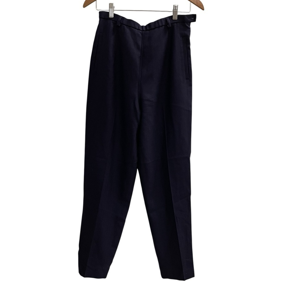 Vintage PENDLETON Virgin Wool Dress Pants Navy Blue Size 8